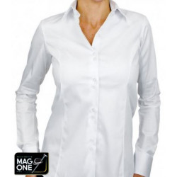 Chemise femme cintrée stretch Blanc